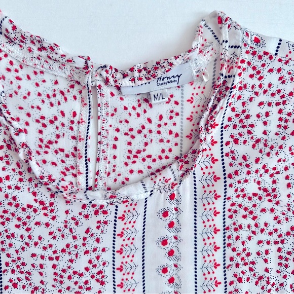 Hello Honey Tiered Floral Midi Dress Size M/L - Picture 7 of 8